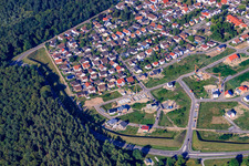 Aerial view of Eisvogelstr in Jockgrim in the state Rhineland-Palatinate, Germany
