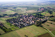 Oblique view of Village view in Barbelroth in the state Rhineland-Palatinate, Germany