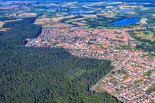 Aerial photograpy of Hatzenbühler Street in Jockgrim in the state Rhineland-Palatinate, Germany