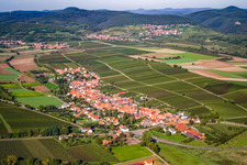 Village from the southeast in Niederhorbach in the state Rhineland-Palatinate, Germany