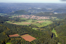 From the southeast in Busenberg in the state Rhineland-Palatinate, Germany