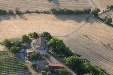 Oblique view of San Martino dei Muri in the state The Marches, Italy