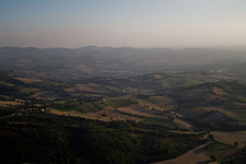 San Martino dei Muri in the state The Marches, Italy seen from above