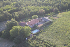 Isola di Fano in the state The Marches, Italy seen from above