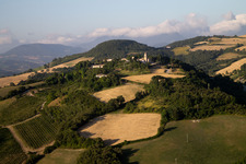 Bird's eye view of Isola di Fano in the state The Marches, Italy