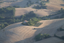 Isola di Fano in the state The Marches, Italy viewn from the air