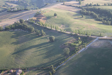 Aerial photograpy of Fratte Rosa in the state Pesaro und Urbino, Italy