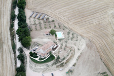 San Martino dei Muri in the state The Marches, Italy viewn from the air