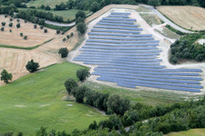 Cartoceto in the state The Marches, Italy out of the air