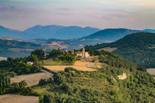 Isola di Fano in the state The Marches, Italy from above