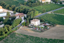 Oblique view of Santa Maria della Valle in the state The Marches, Italy
