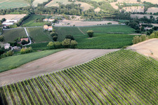 Santa Maria della Valle in the state The Marches, Italy out of the air
