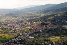 Oblique view of Poggiolo in the state Tuscany, Italy