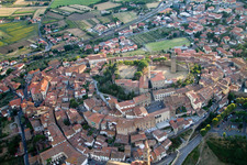 View of the streets and houses in the residential areas in Castiglion Fiorentino in the state Arezzo, Italy