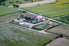 Aerial view of Fratticciola in the state Tuscany, Italy