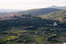 Aerial photograpy of Montepulciano in the state Siena, Italy
