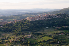 Oblique view of Montepulciano in the state Siena, Italy