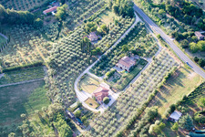 Montepulciano in the state Siena, Italy from above