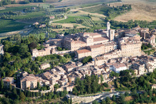 Montepulciano in the state Siena, Italy seen from above