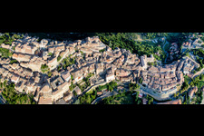 Montepulciano in the state Siena, Italy from the drone perspective