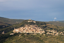 Aerial photograpy of Camucia in the state Tuscany, Italy