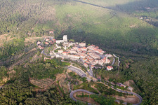 Civitella in Val di Chiana in the state Arezzo, Italy from above