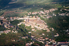 Aerial view of Sinalunga in the state Siena, Italy