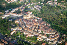Oblique view of Sinalunga in the state Siena, Italy