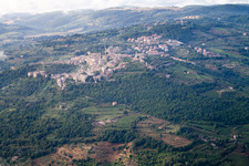 Aerial photograpy of Montalcino in the state Siena, Italy