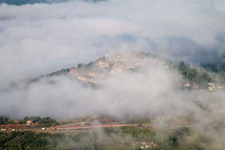 Aerial photograpy of Civitella Marittima in the state Tuscany, Italy