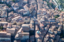 Oblique view of Cortona in the state Arezzo, Italy