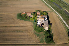 Oblique view of Creti in the state Tuscany, Italy
