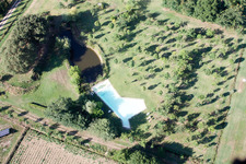 Castroncello in the state Tuscany, Italy viewn from the air