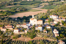 Poggiolo in the state Tuscany, Italy from the plane