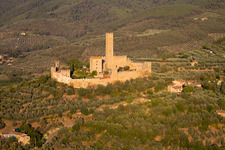 Bird's eye view of Poggiolo in the state Tuscany, Italy