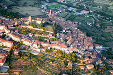 Drone recording of Castiglion Fiorentino in the state Arezzo, Italy