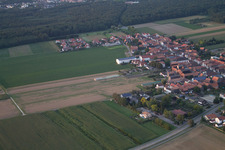 Aerial view of District Hayna in Herxheim bei Landau in the state Rhineland-Palatinate, Germany
