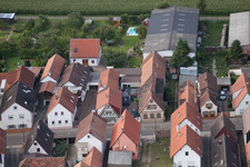 Saarstr in Kandel in the state Rhineland-Palatinate, Germany from the drone perspective