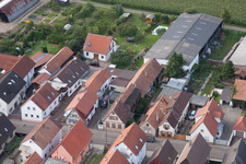 Saarstr in Kandel in the state Rhineland-Palatinate, Germany from a drone