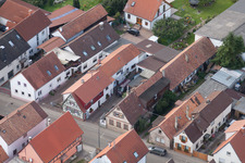 Saarstr in Kandel in the state Rhineland-Palatinate, Germany seen from a drone