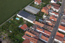 Oblique view of Saarstr in Kandel in the state Rhineland-Palatinate, Germany