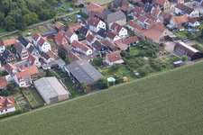 Saarstr in Kandel in the state Rhineland-Palatinate, Germany seen from above