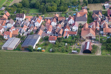 Saarstr in Kandel in the state Rhineland-Palatinate, Germany from the plane