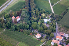 Aerial view of Chapel in the district Wollmesheim in Landau in der Pfalz in the state Rhineland-Palatinate, Germany