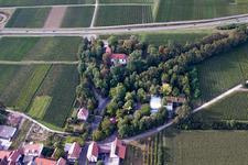 Aerial photograpy of Chapel in the district Wollmesheim in Landau in der Pfalz in the state Rhineland-Palatinate, Germany