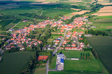 Aerial view of Village view from the west in Dierbach in the state Rhineland-Palatinate, Germany