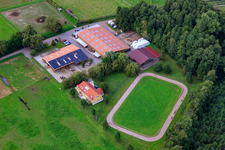 Bienwald Icelandic Horse Stud in Freckenfeld in the state Rhineland-Palatinate, Germany out of the air