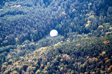 Radar station in Pleisweiler-Oberhofen in the state Rhineland-Palatinate, Germany from above