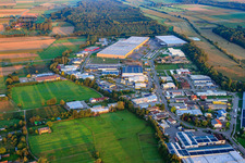 Horst industrial estate from the east in the district Minderslachen in Kandel in the state Rhineland-Palatinate, Germany
