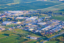 Industrial area Industriering in the morning light in Edenkoben in the state Rhineland-Palatinate, Germany